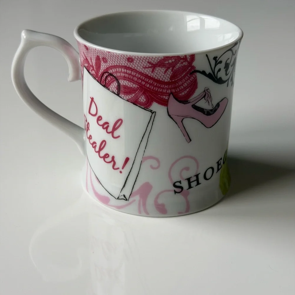 Rosanna “Shoeaholic Deal Stealer”Ceramic Coffee Mug with Shoes Design
